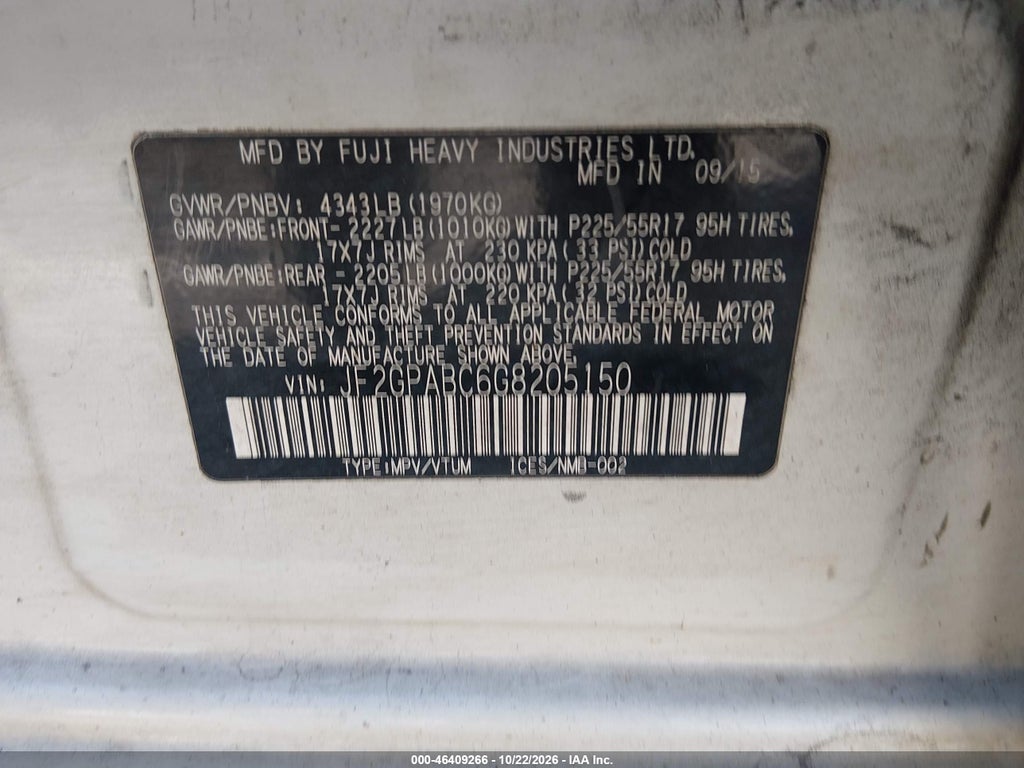 2016 Subaru Crosstrek 2.0I Premium photo 9