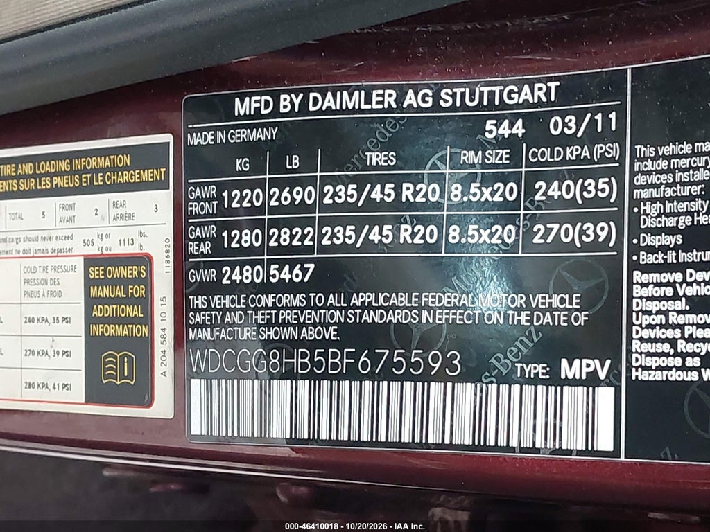 2011 Mercedes-Benz GLK 350 4MATIC photo 9