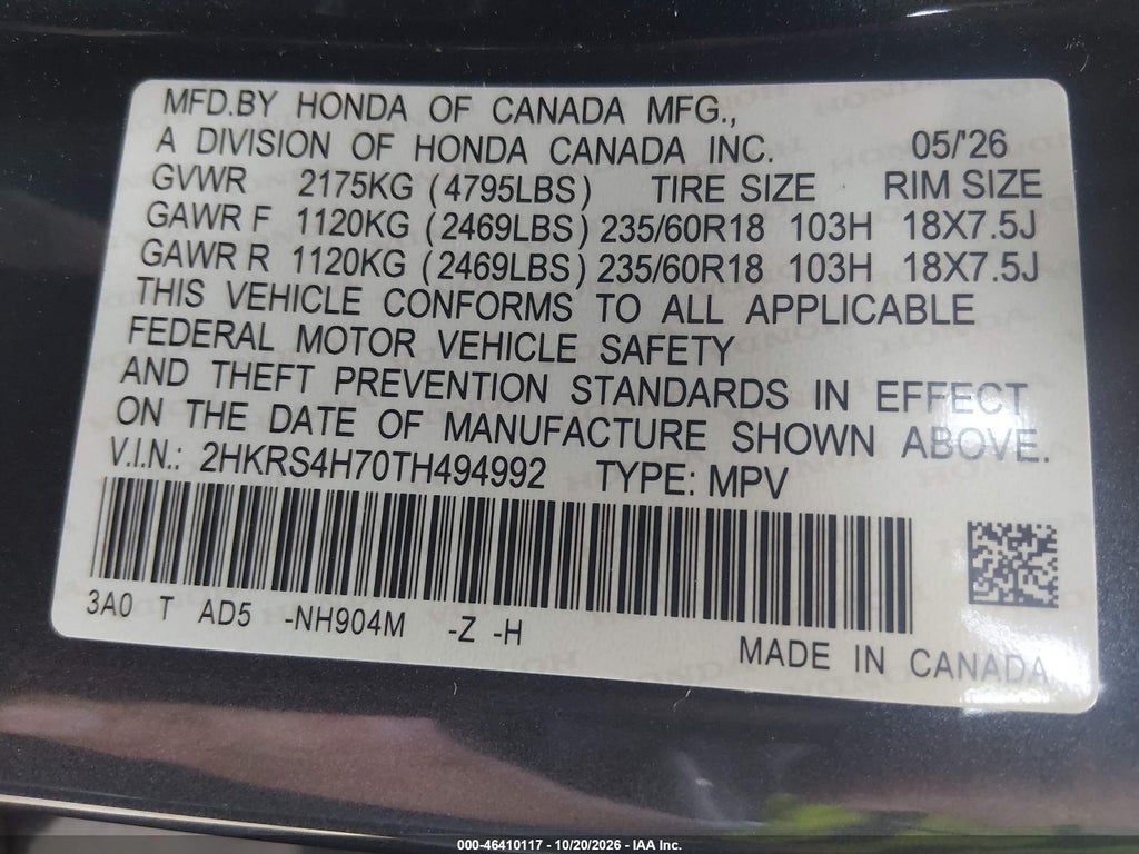 2026 Honda CR-V EX-L AWD photo 9