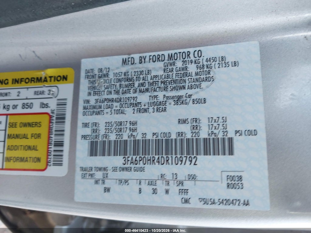 2013 Ford Fusion SE photo 9
