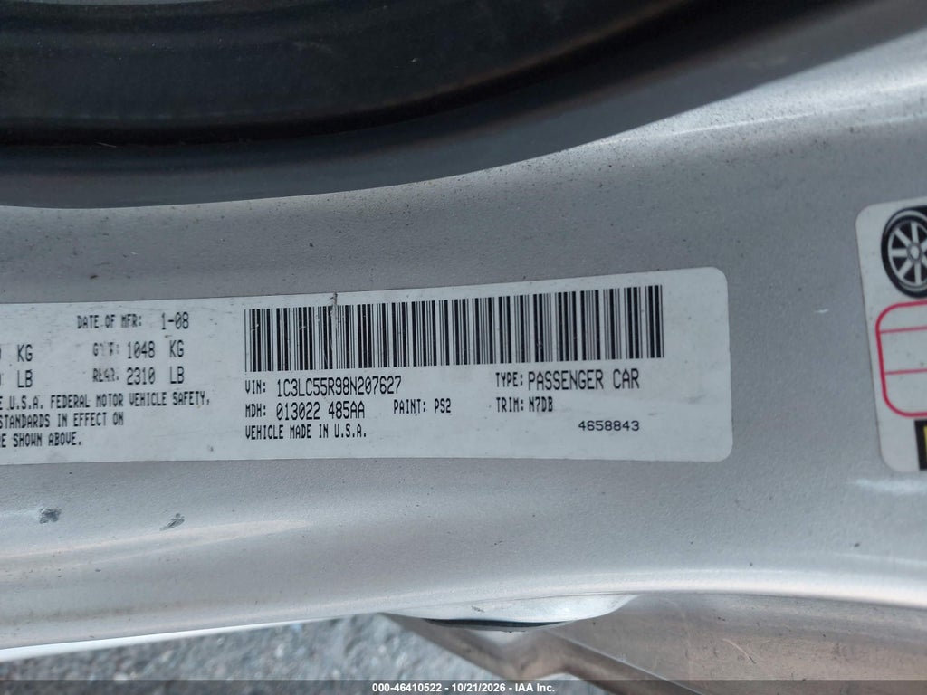 2008 Chrysler Sebring Touring photo 9