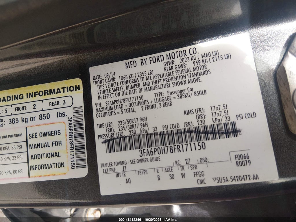 2015 Ford Fusion SE photo 9