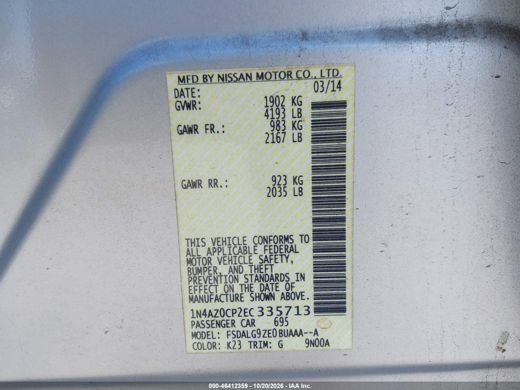 2014 Nissan Leaf SL photo 9