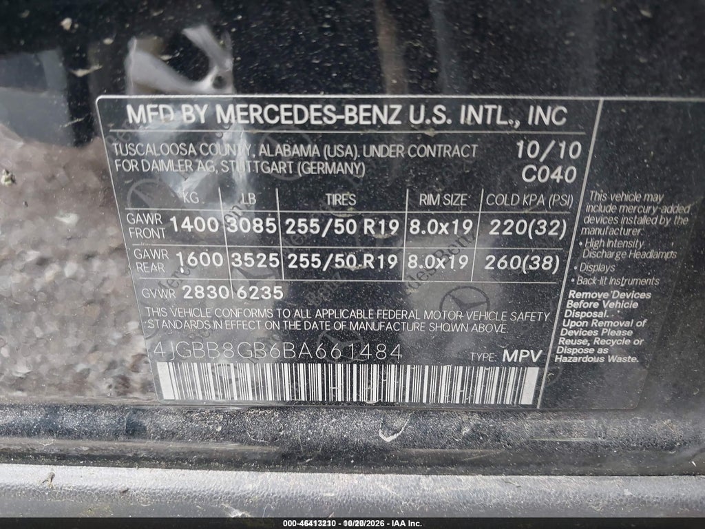 2011 Mercedes-Benz ML 350 4MATIC photo 9