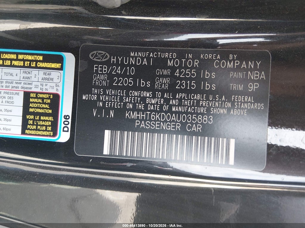 2010 Hyundai Genesis 2.0T photo 9