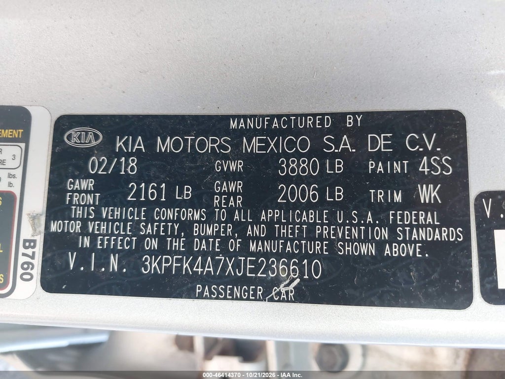 2018 Kia Forte LX photo 9
