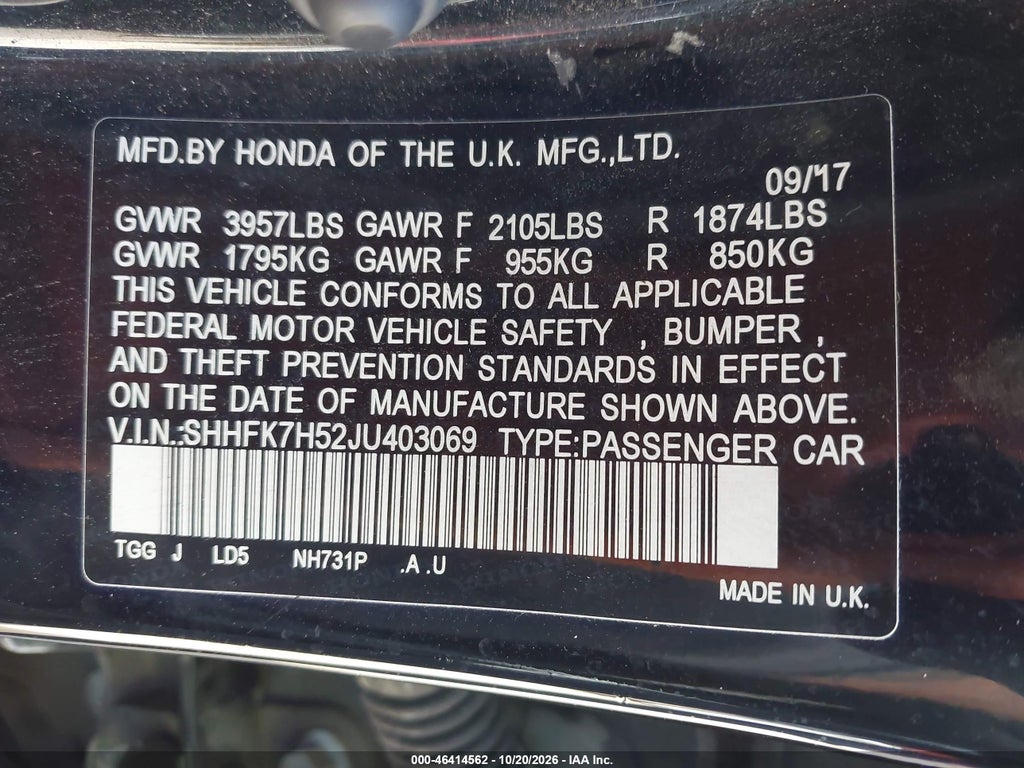 2018 Honda Civic EX photo 9