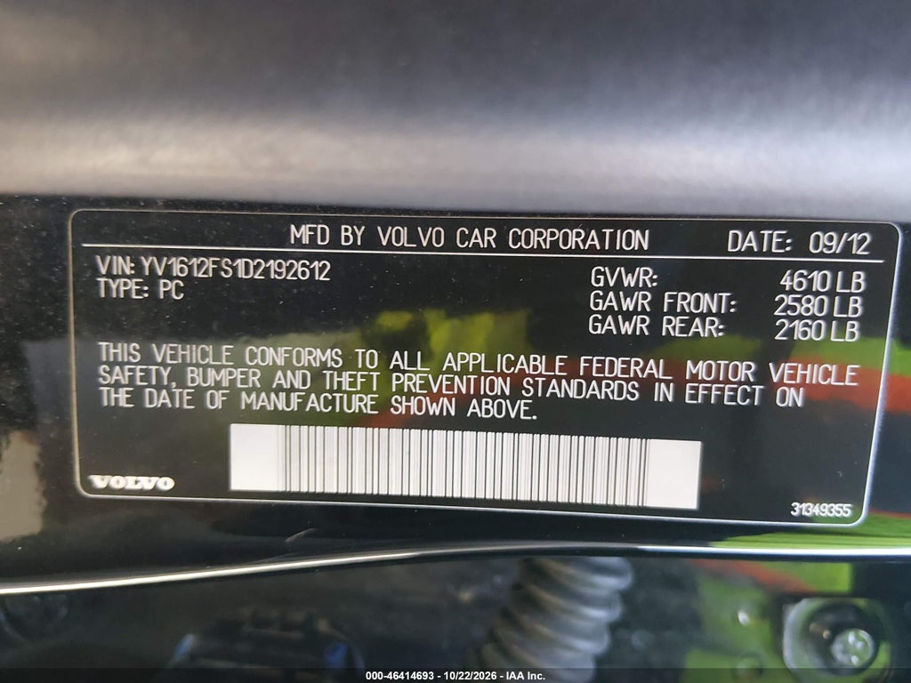 2013 Volvo S60 T5/T5 Platinum/T5 Premier/T5 Premier Plus photo 9