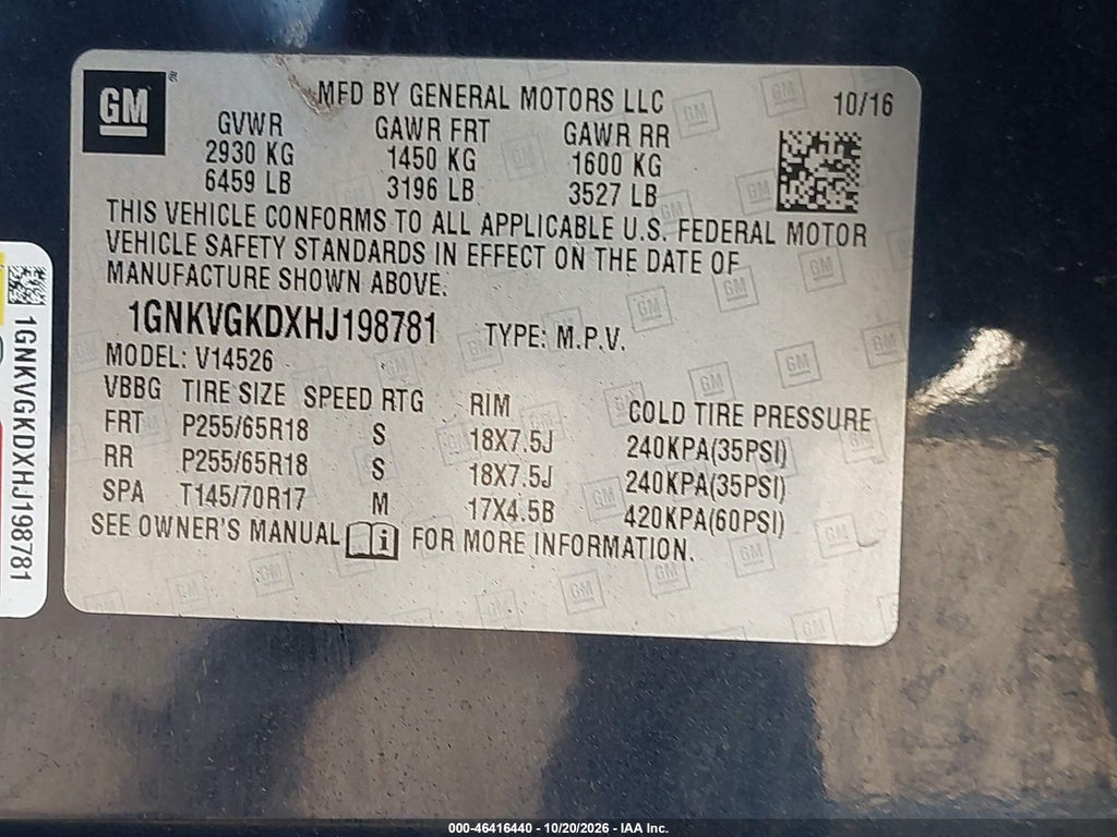 2017 Chevrolet Traverse 1LT photo 9