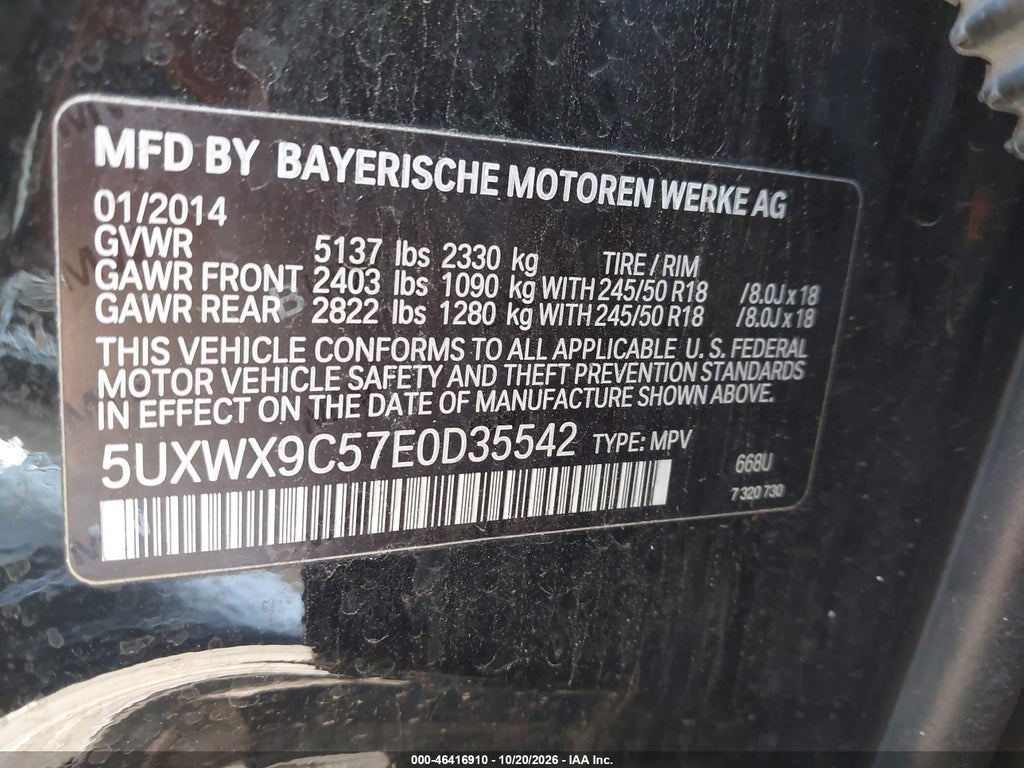 2014 BMW X3 XDRIVE28I photo 9
