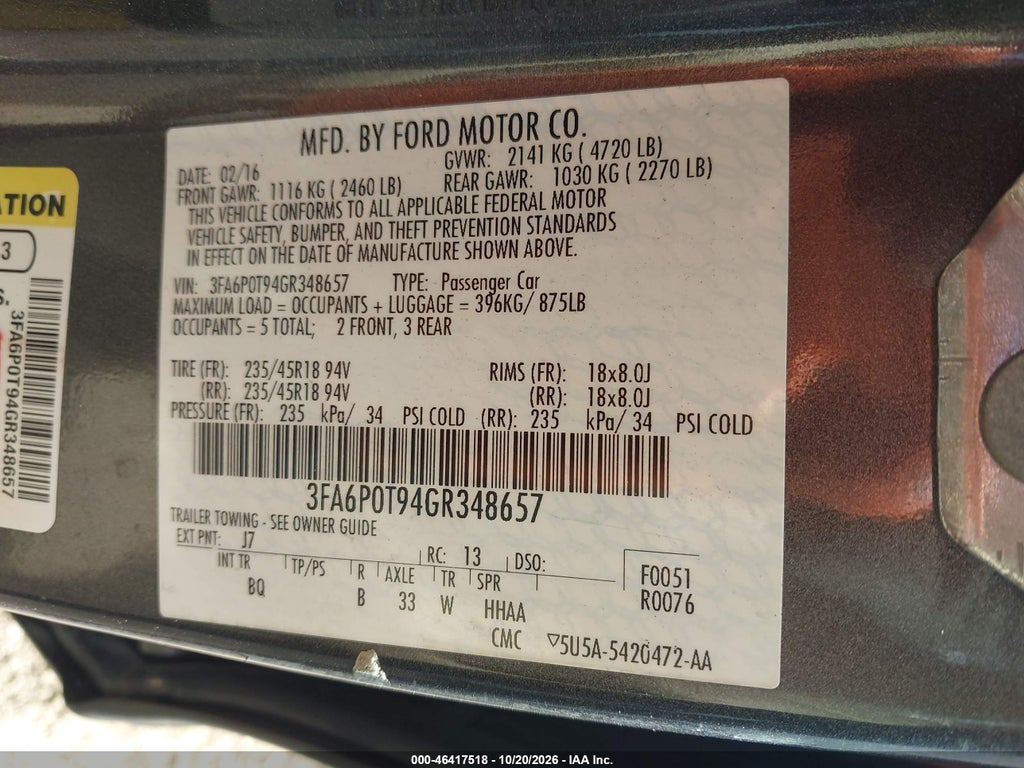 2016 Ford Fusion SE photo 9