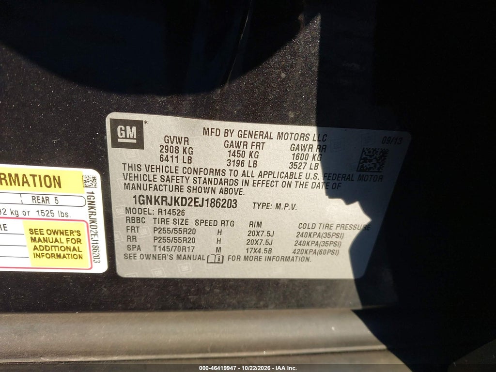 2014 Chevrolet Traverse LTZ photo 9