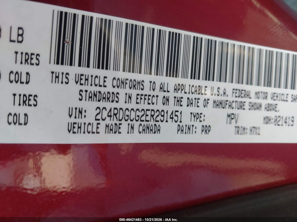 2014 Dodge Grand Caravan SXT photo 9