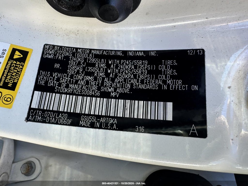 2014 Toyota Highlander Limited Platinum V6 photo 9