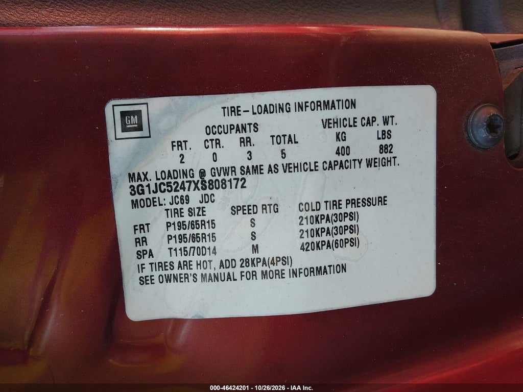 1999 Chevrolet Cavalier photo 9