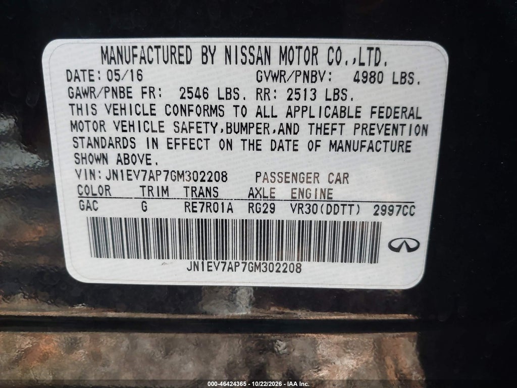 2016 Infiniti Q50 3.0T Premium photo 9