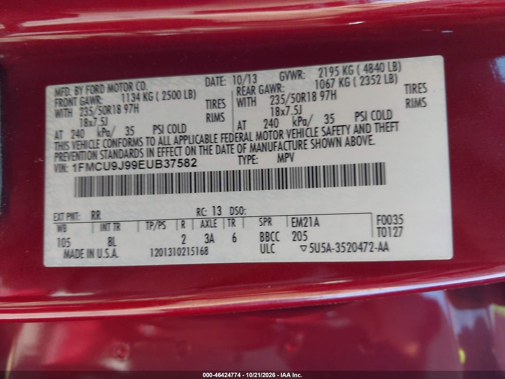 2014 Ford Escape Titanium photo 9