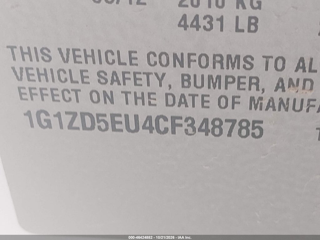 2012 Chevrolet Malibu 2LT photo 9