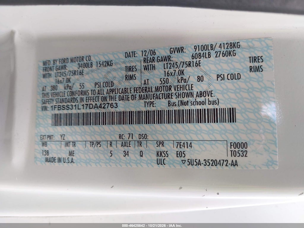 2007 Ford E-350 Super Duty XL/XLT photo 9
