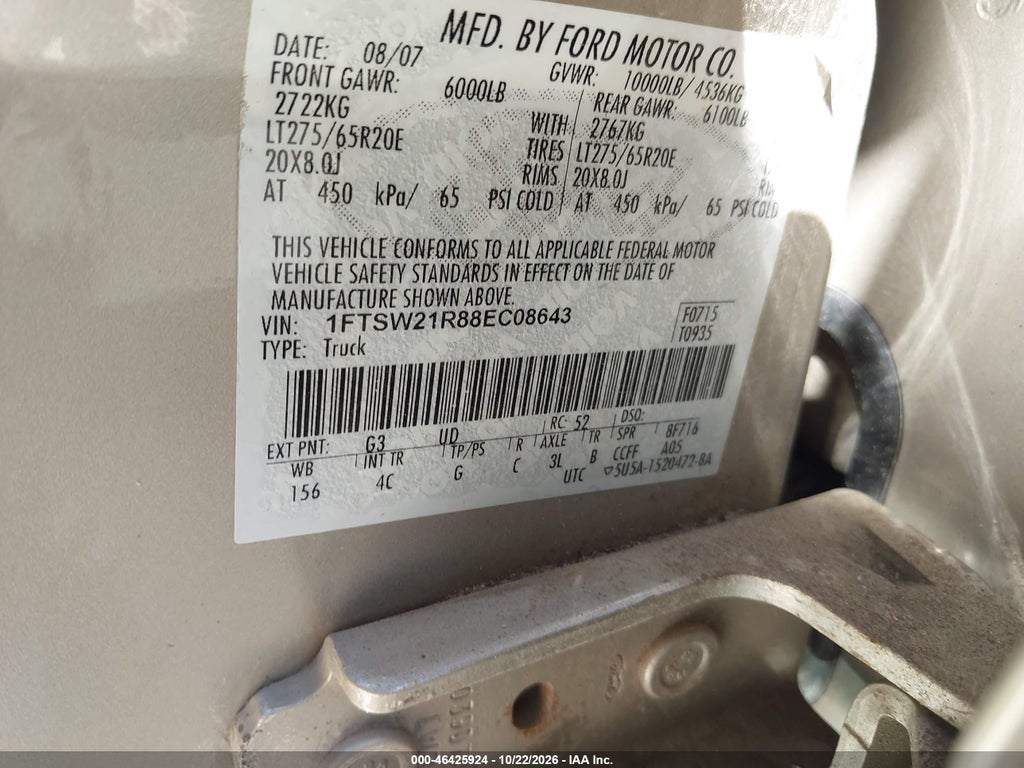 2008 Ford F-250 FX4/Harley-Davidson/King Ranch/Lariat/XL/XLT photo 9