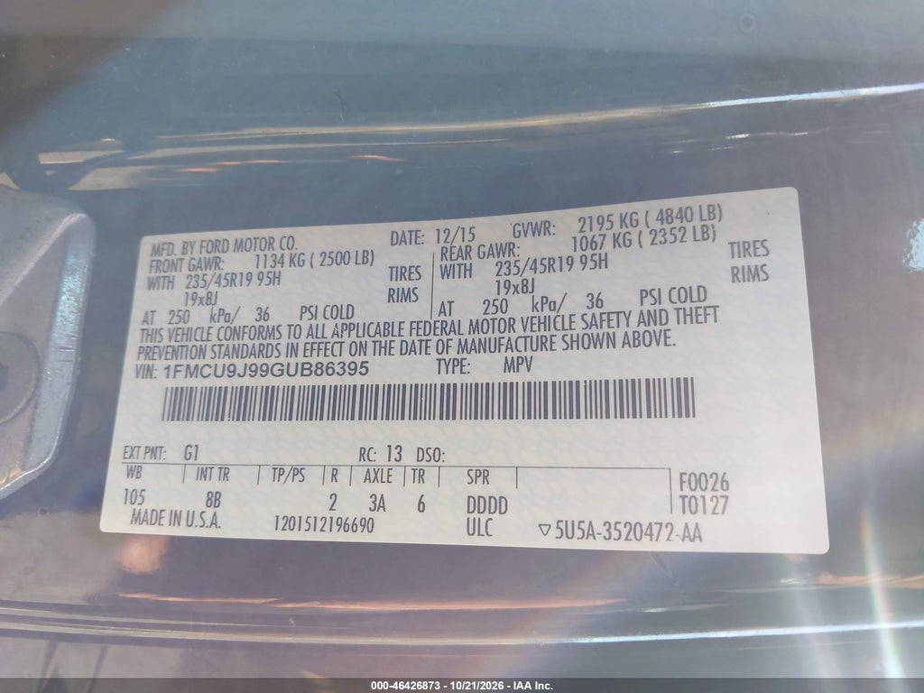 2016 Ford Escape Titanium photo 9