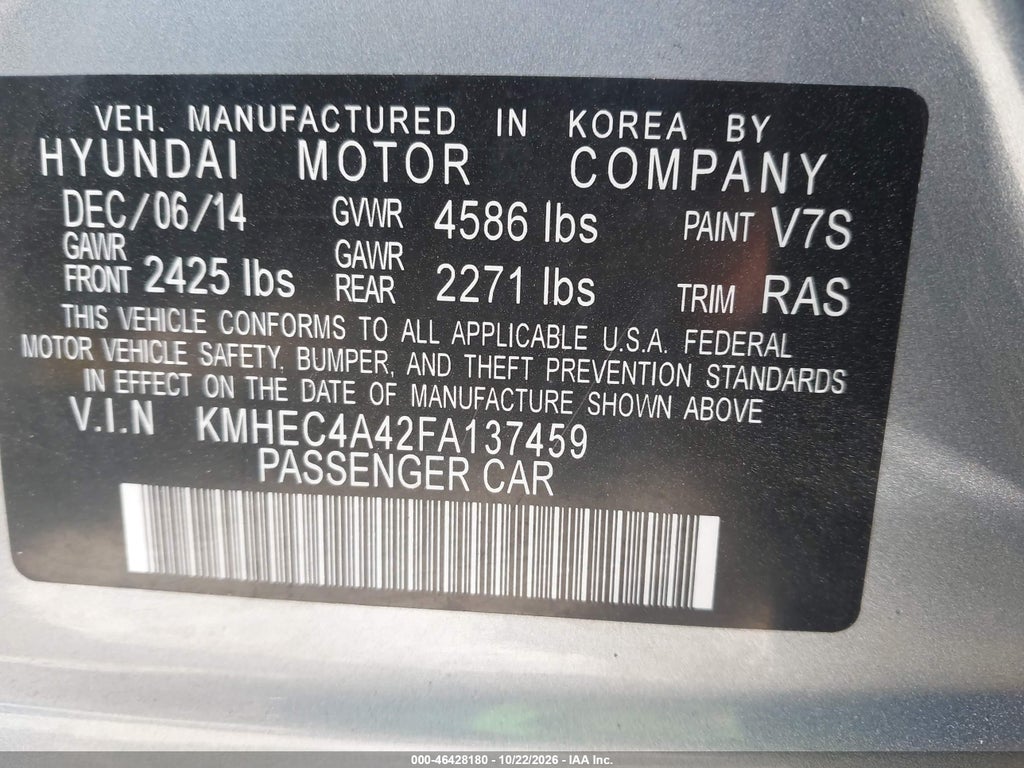 2015 Hyundai Sonata Hybrid photo 9