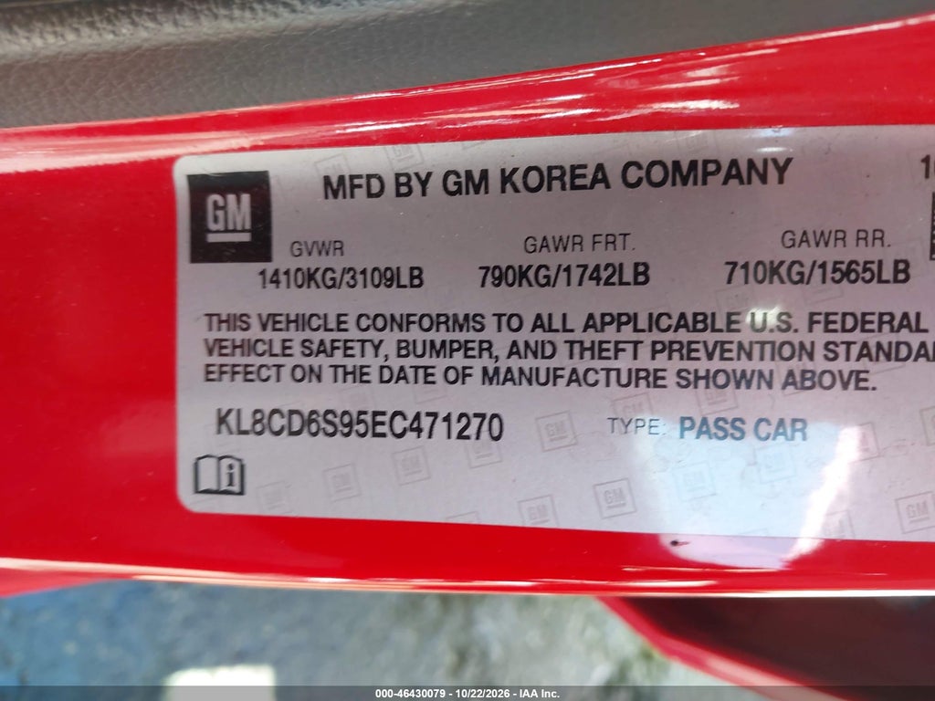 2014 Chevrolet Spark 1LT Auto photo 9