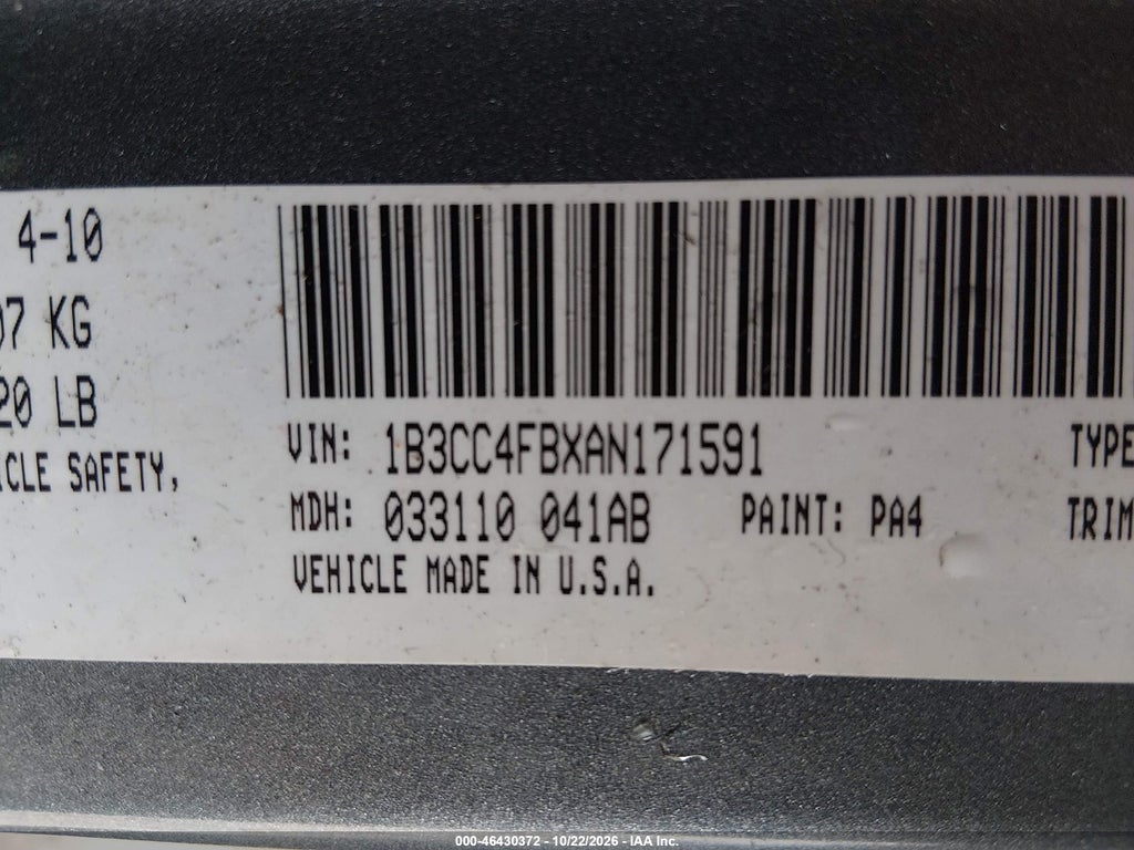 2010 Dodge Avenger SXT photo 9
