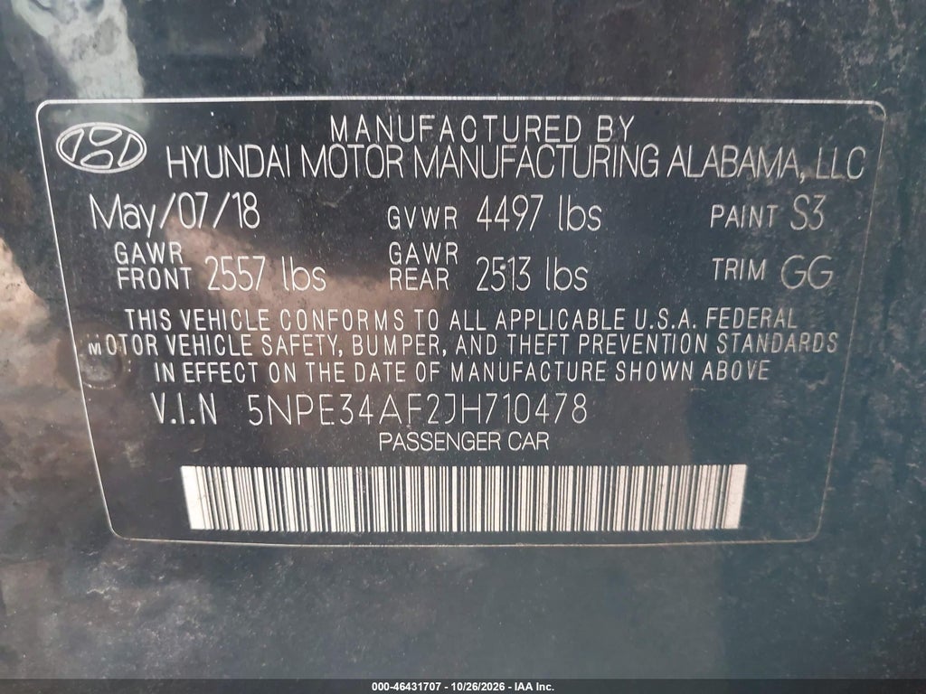 2018 Hyundai Sonata Sel+ photo 9