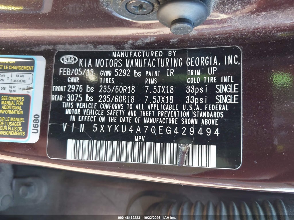 2014 Kia Sorento EX V6 photo 9