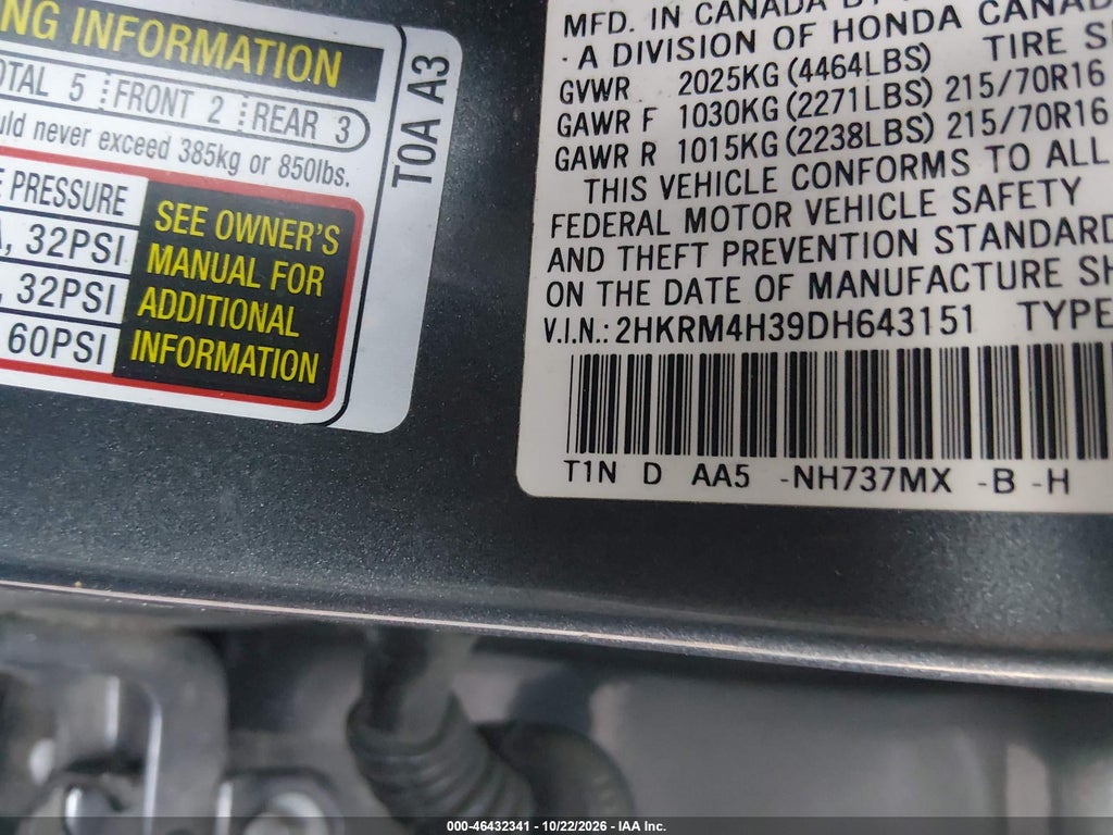 2013 Honda CR-V LX photo 9