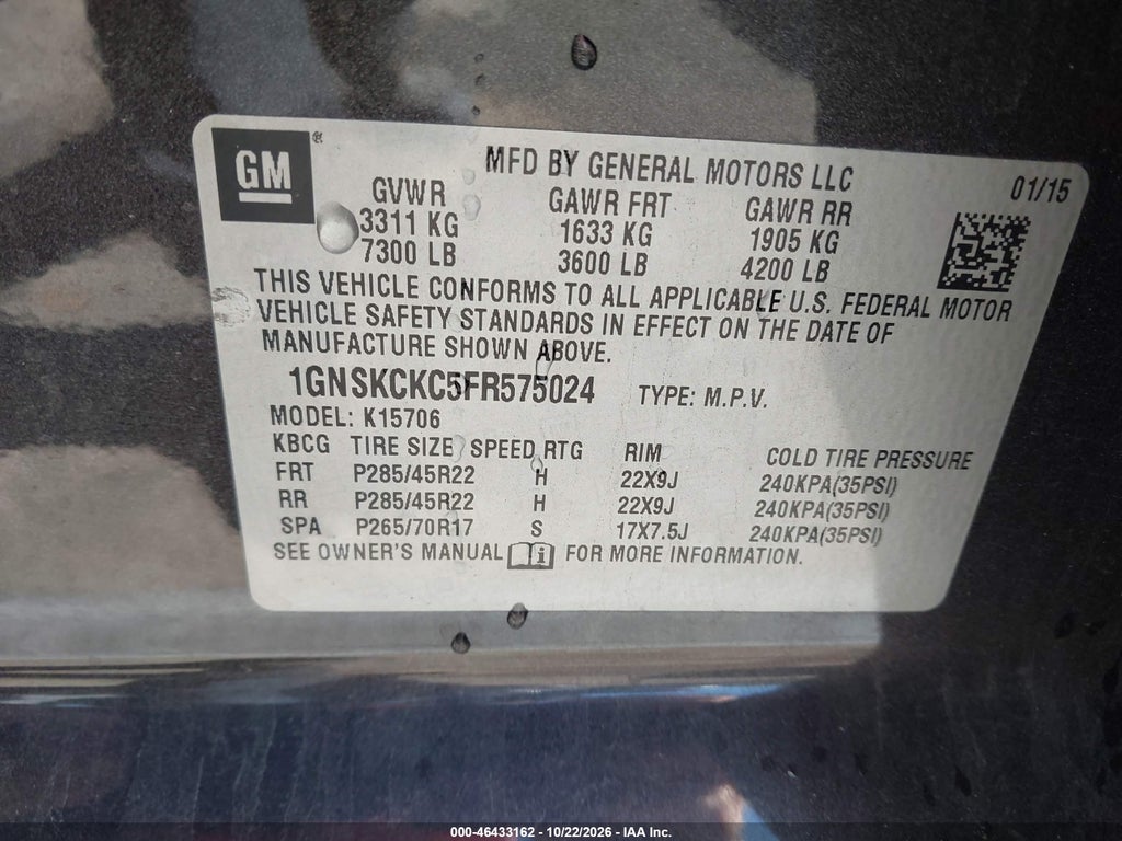 2015 Chevrolet Tahoe LTZ photo 9