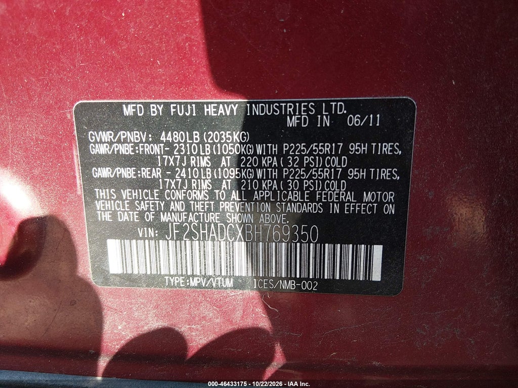 2011 Subaru Forester 2.5X Premium photo 9