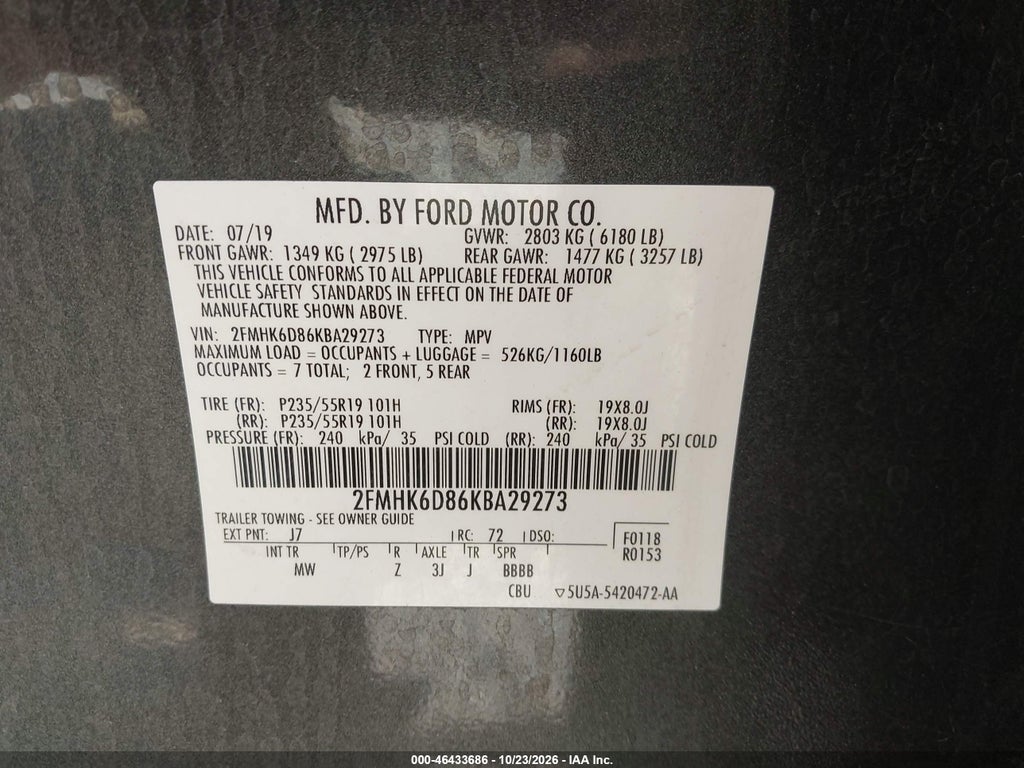 2019 Ford Flex Limited photo 9