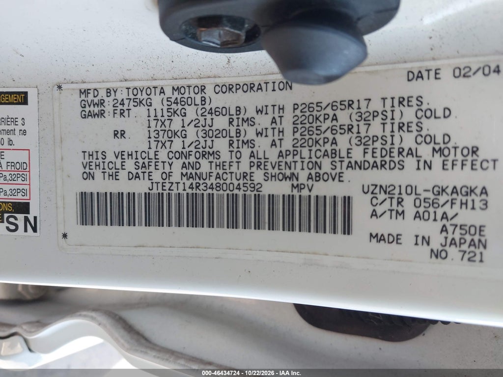 2004 Toyota 4RUNNER SR5/Sport photo 9