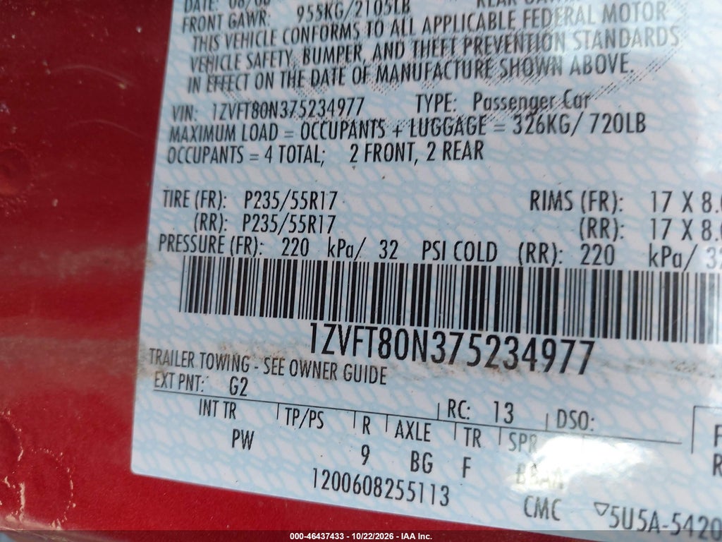 2007 Ford Mustang V6 Deluxe/V6 Premium photo 9