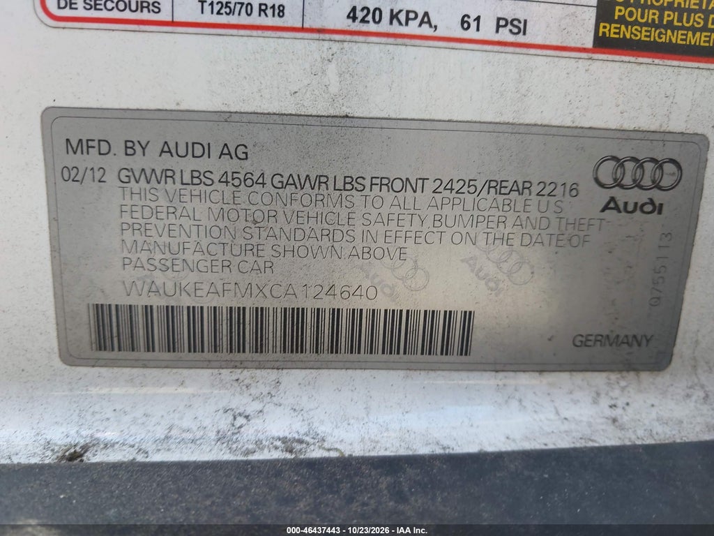2012 Audi A3 2.0T Premium photo 9