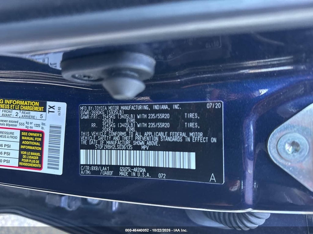 2020 Toyota Highlander Platinum photo 9