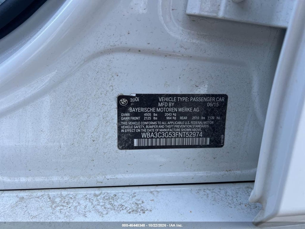 2015 BMW 320I Xdrive photo 9