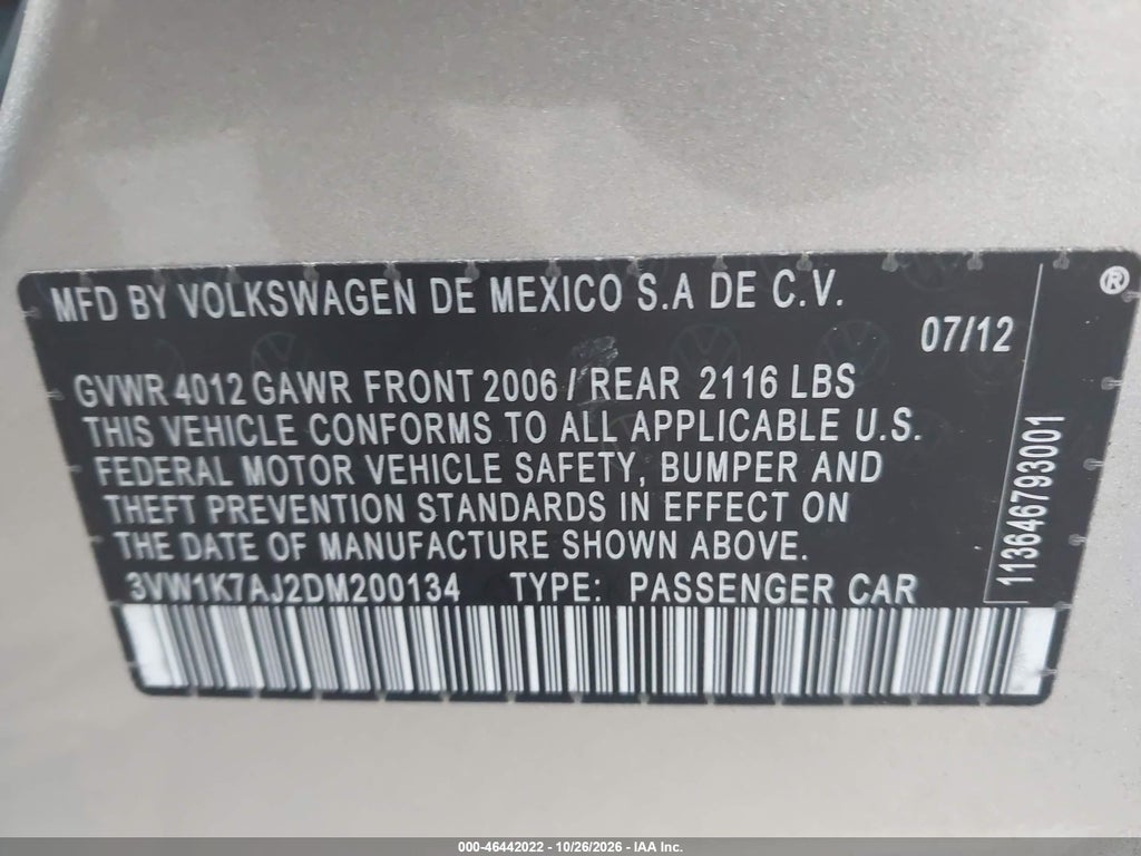 2013 Volkswagen Jetta 2.0L S photo 9