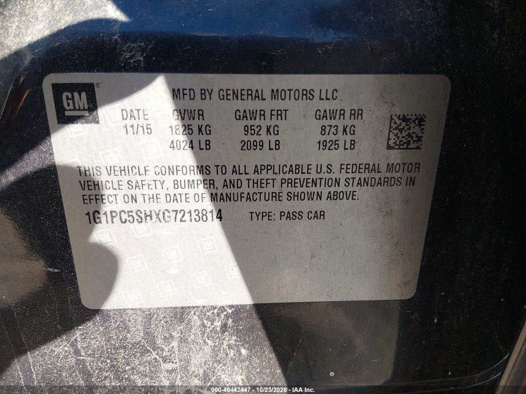 2016 Chevrolet Cruze Limited LS Auto photo 9