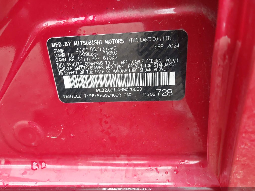 2024 Mitsubishi Mirage ES/LE photo 9