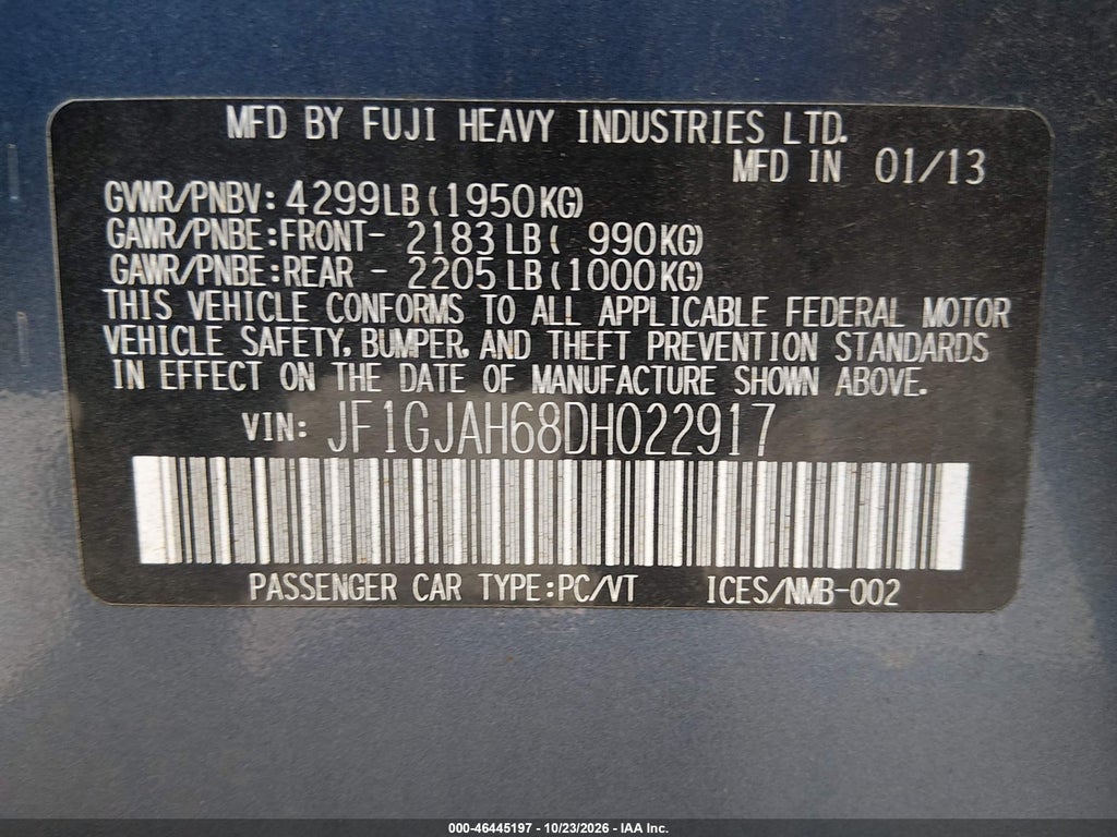 2013 Subaru Impreza 2.0I Limited photo 9