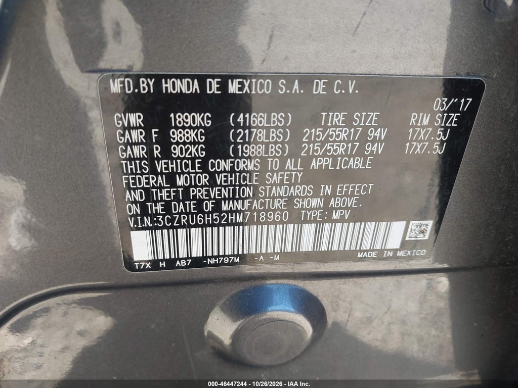 2017 Honda HR-V EX photo 9