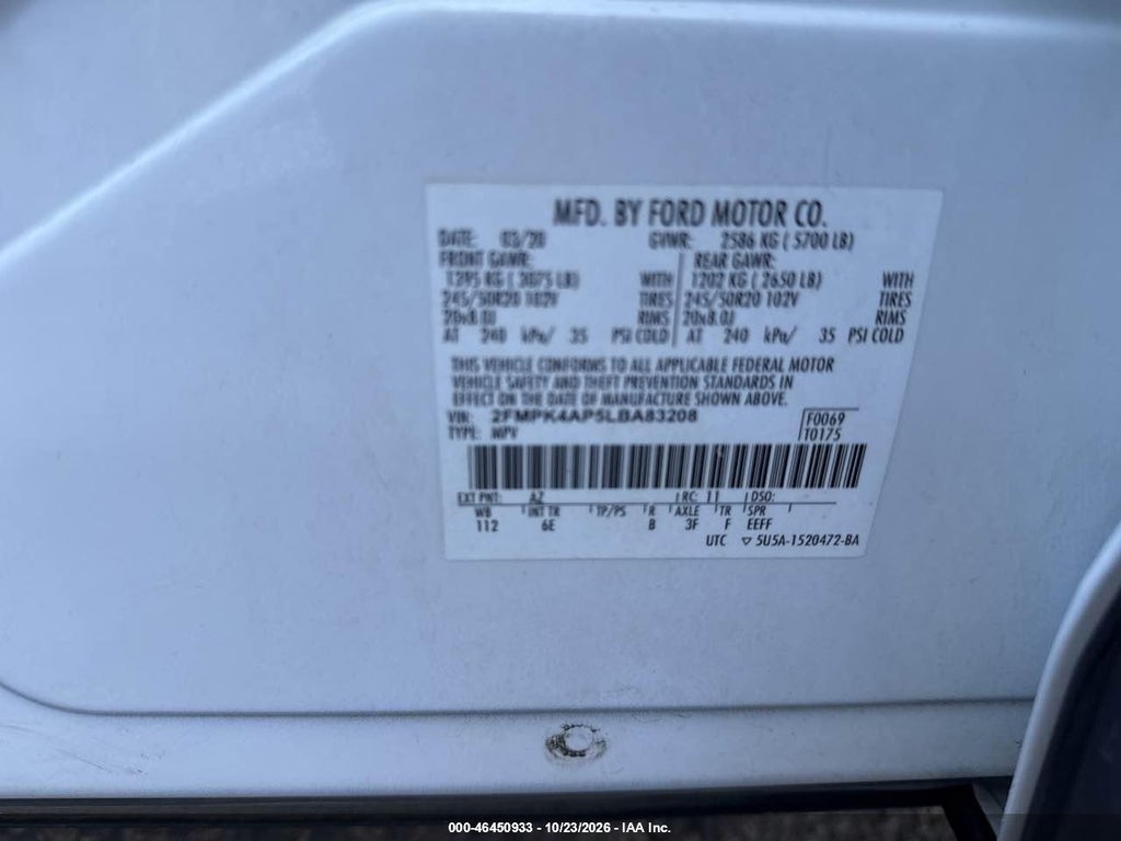 2020 Ford Edge ST photo 9