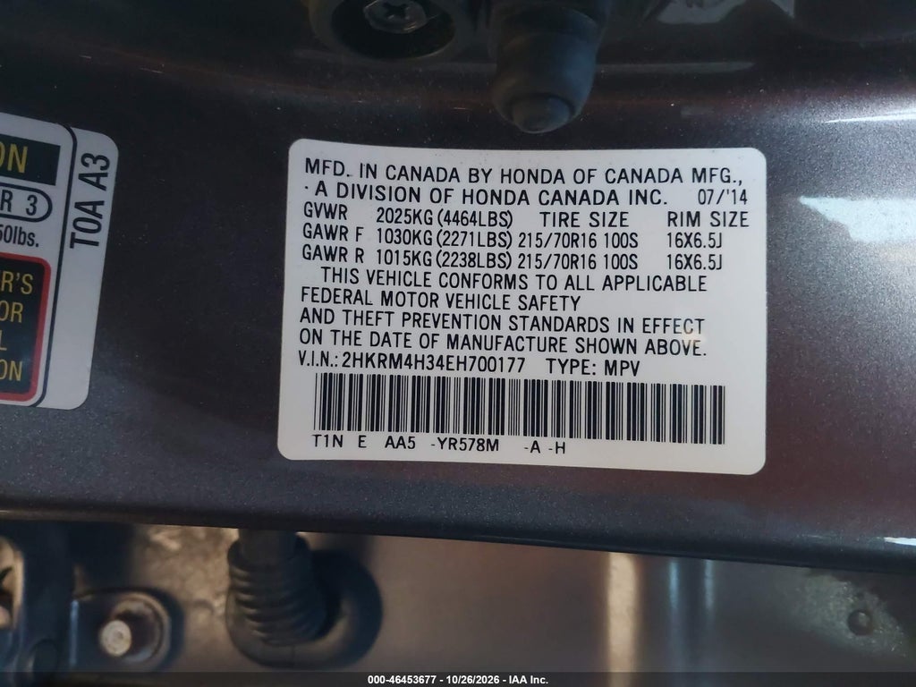 2014 Honda CR-V LX photo 9