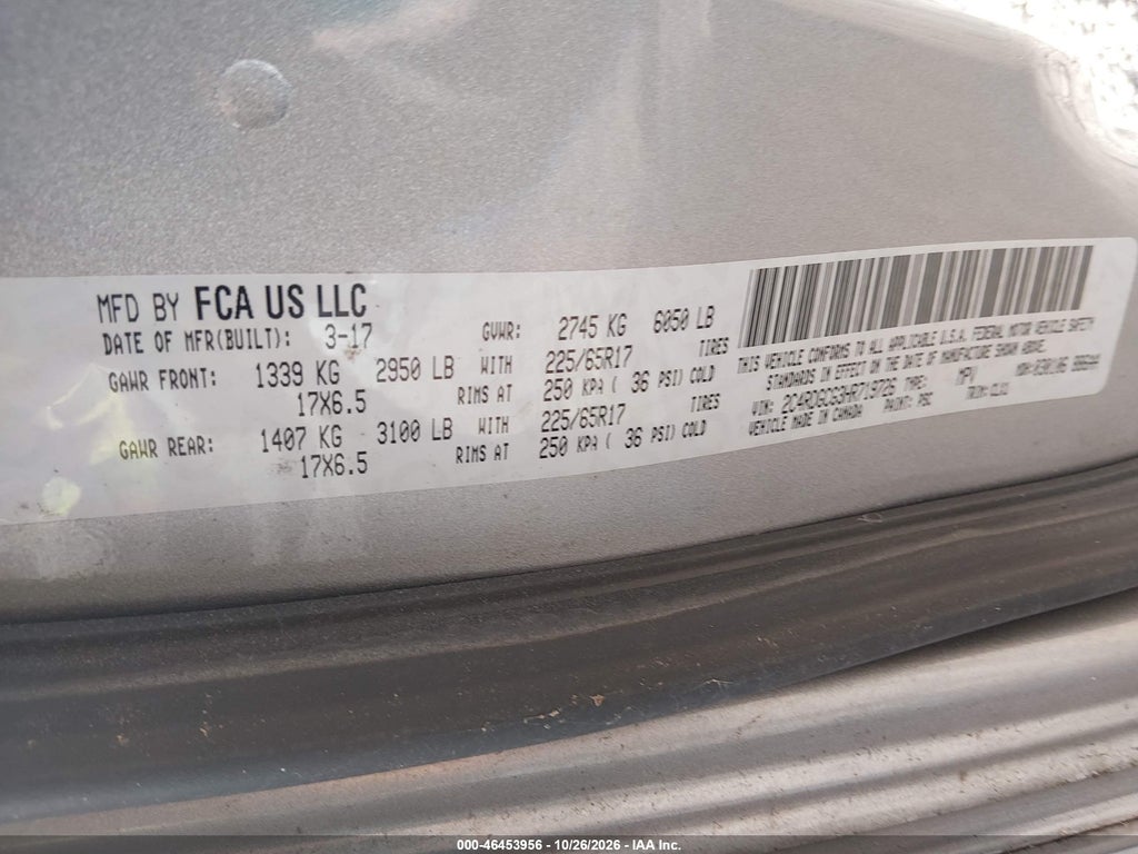 2017 Dodge Grand Caravan SXT photo 9
