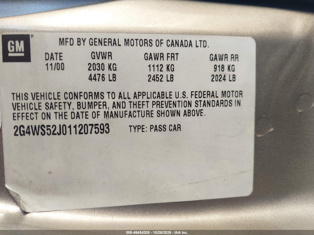 2001 Buick Century Custom photo 9