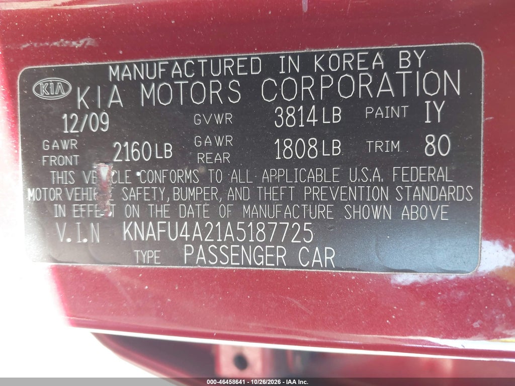2010 Kia Forte EX photo 9