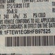 1FTEW1EG8HFB97525 2017 Ford F-150 Platinum auction photo thumbnail 9